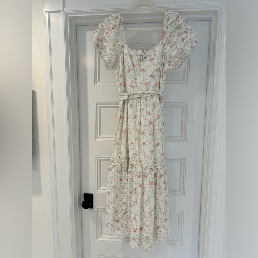 Target x LoveShackFancy White Floral Midi Dress - 8